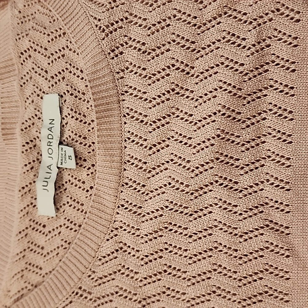 NWT JULIA JORDAN Fit & Flare Sweater Dress in Blush Size 8 - Picture 3 of 6